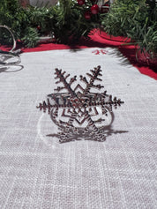 Portatovaglioli Fiocco di Neve argento Set 4pz
