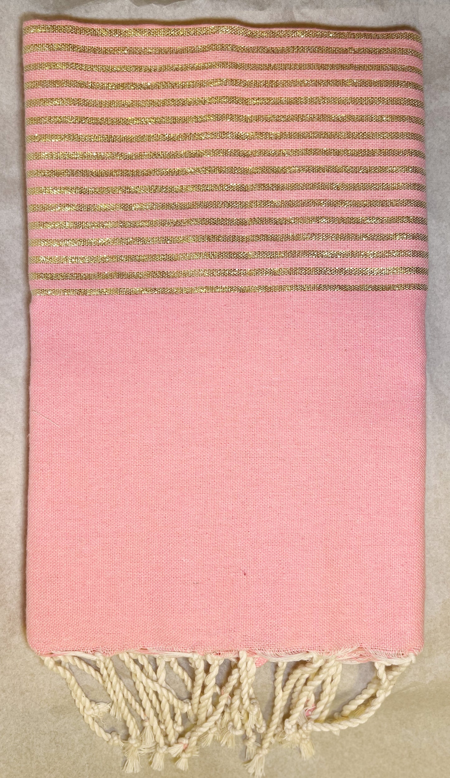 Telo Mare Fouta Lurex Rosa/Oro