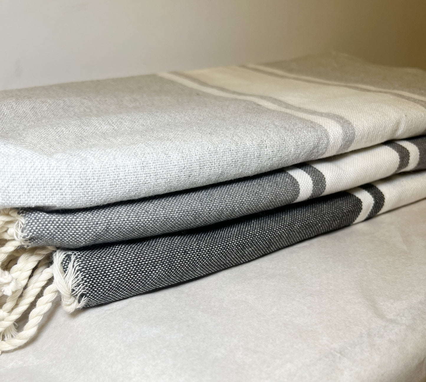 Telo Mare Fouta Classic Grigio acciaio