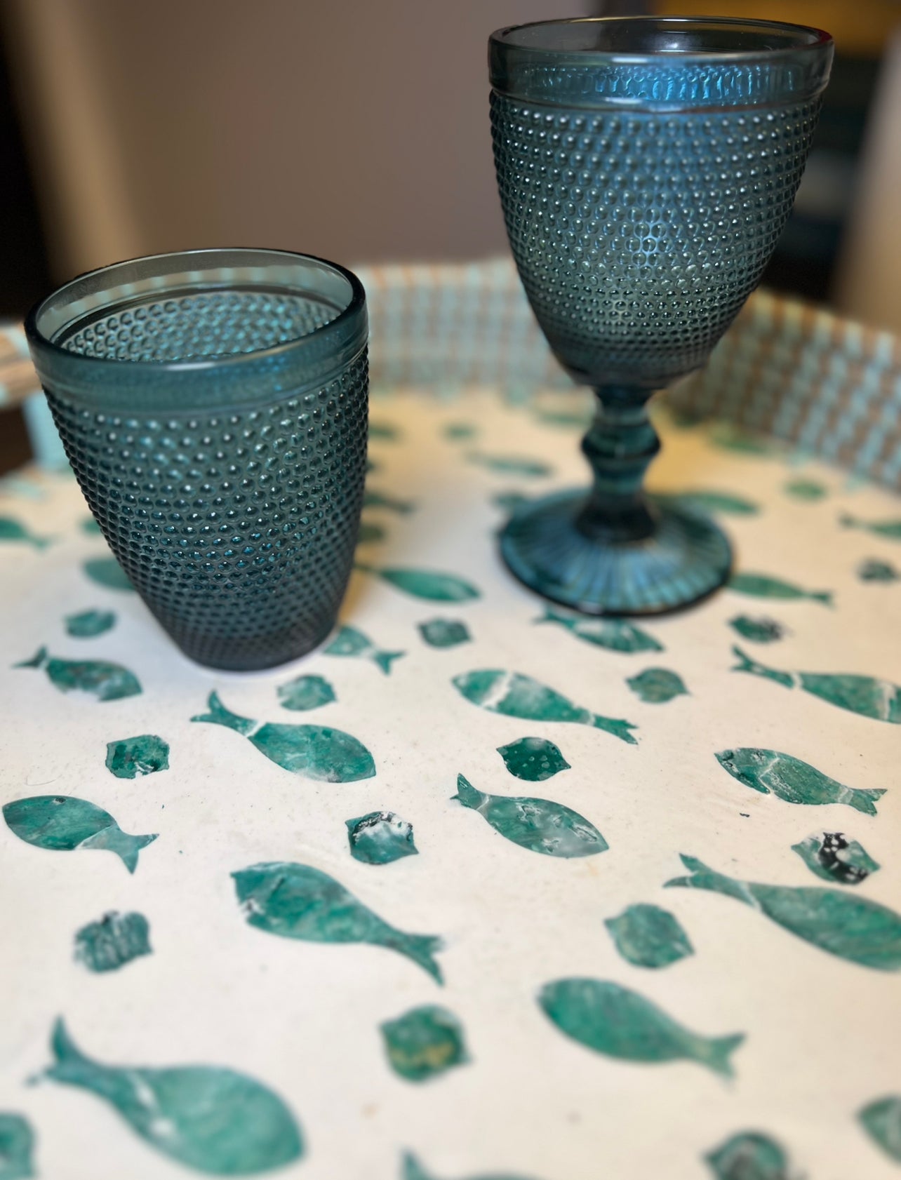 Bicchiere Vino "Bolle" Blu 6pz