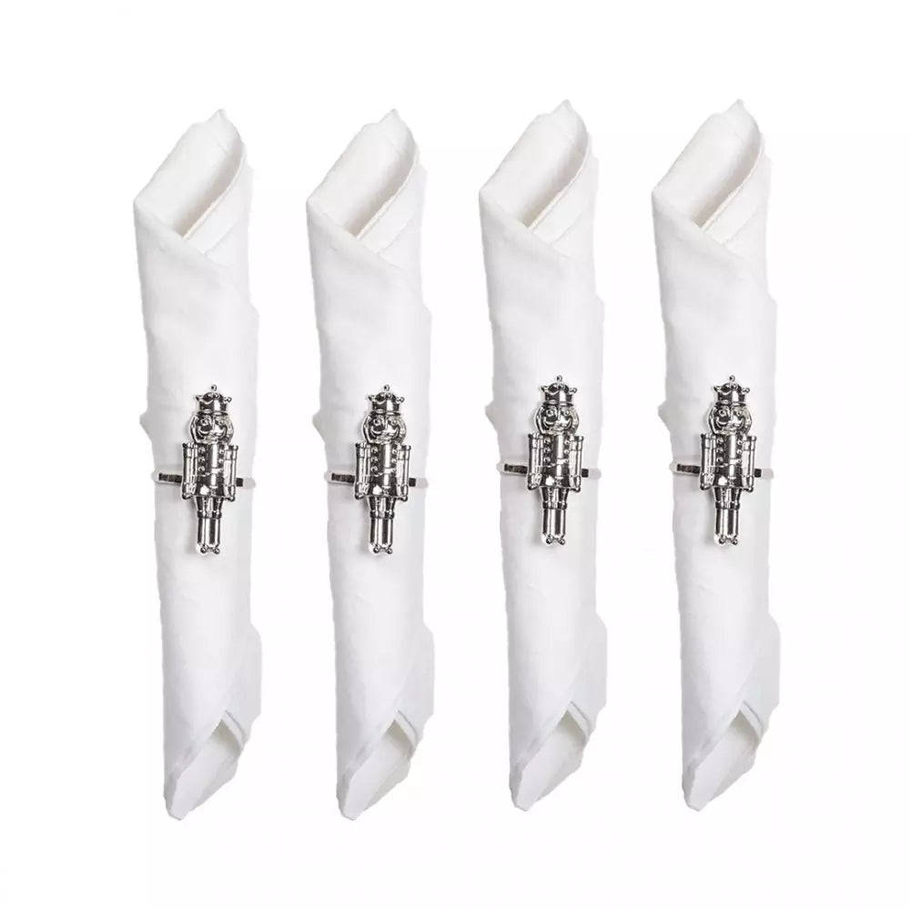 Portatovaglioli argento Schiaccianoci Set 4pz