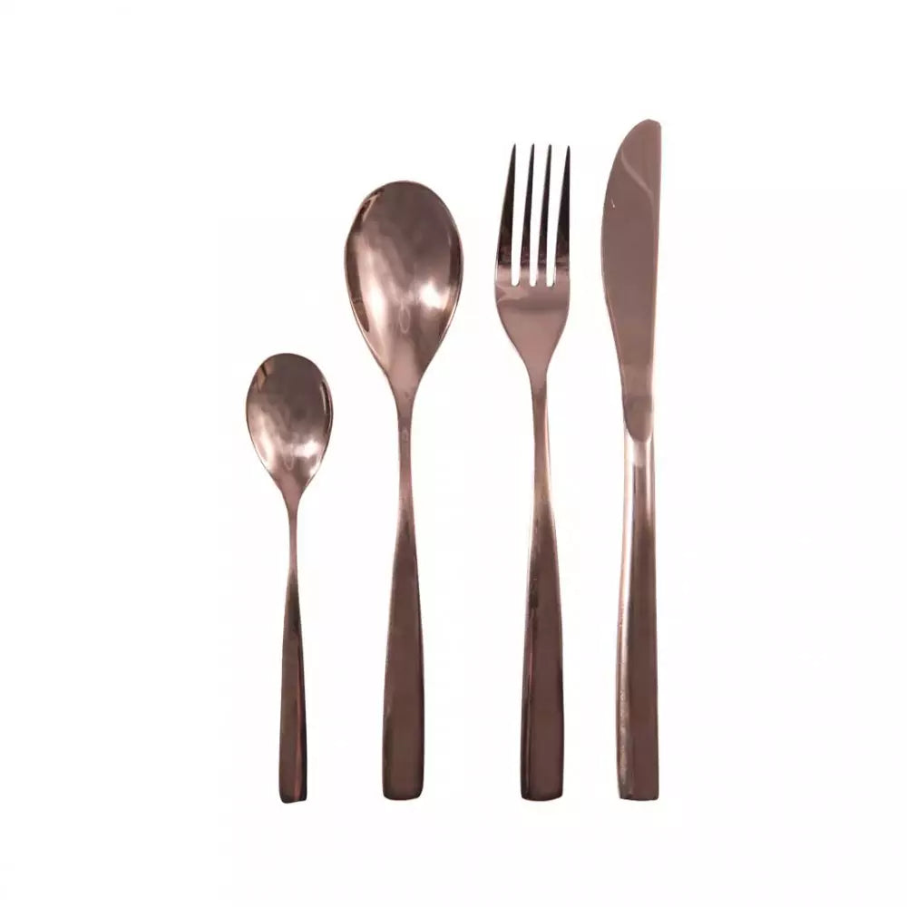 Posate Oro Rosa set 24 pezzi