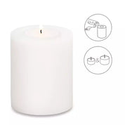 Candela permanente (altezza 9 cm, ø 8 cm), bianco - A.Bi.Ci. Lab
