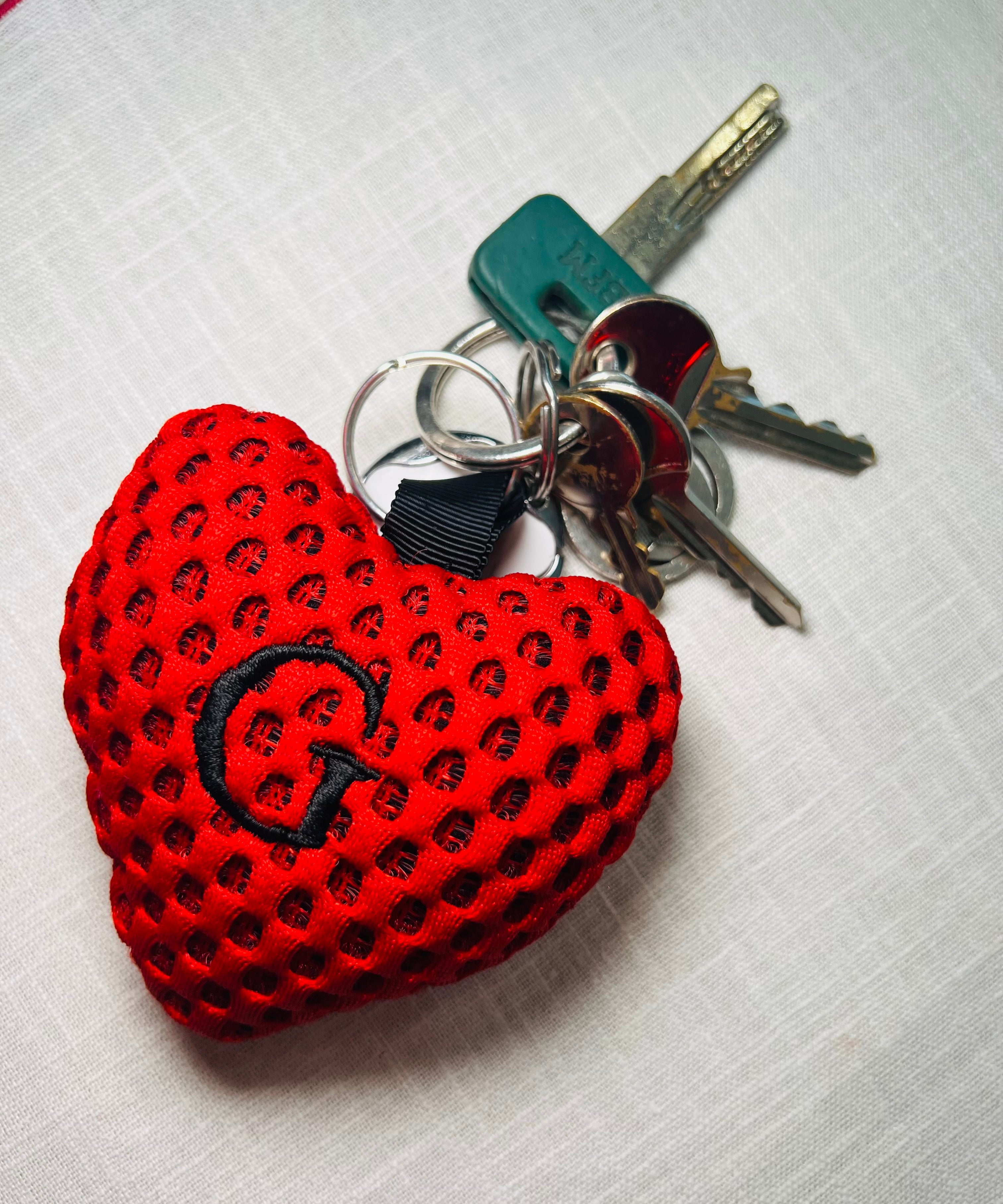 Portachiavi a cuore Pixel personalizzato