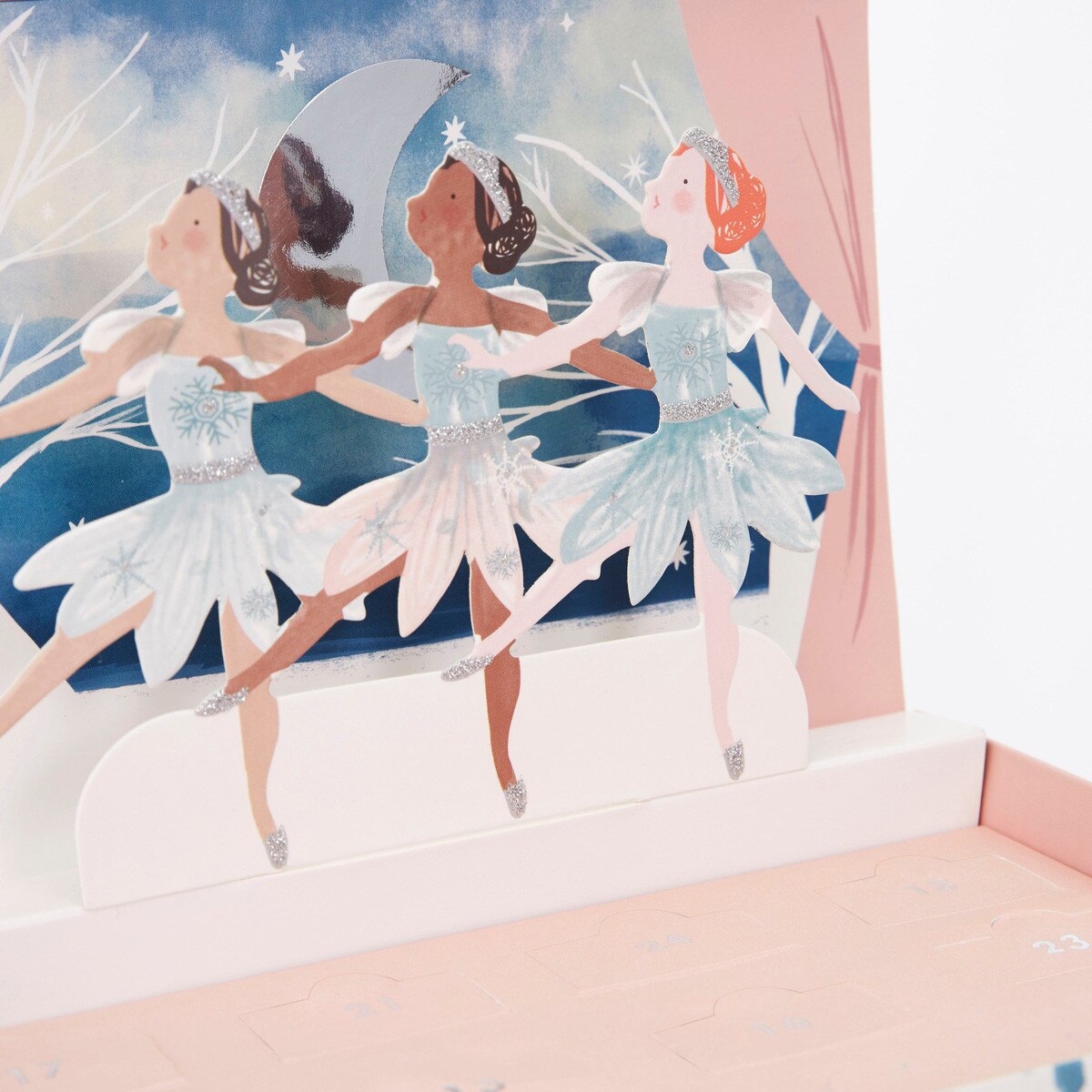 Calendario dell'Avvento con bracciale con ciondolo ballerina invernale