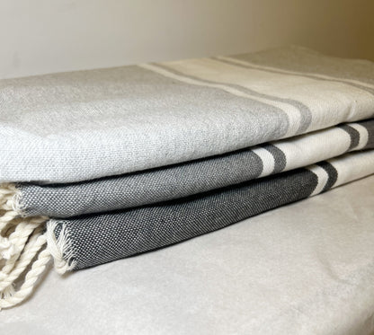 Telo Mare Fouta Classic Grigio acciaio