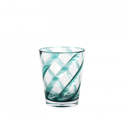 Bicchiere in Metacrilato con Spirale Turchese Set 6pz