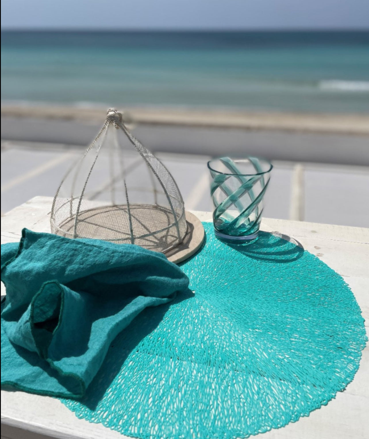 Bicchiere in Metacrilato con Spirale Turchese Set 6pz