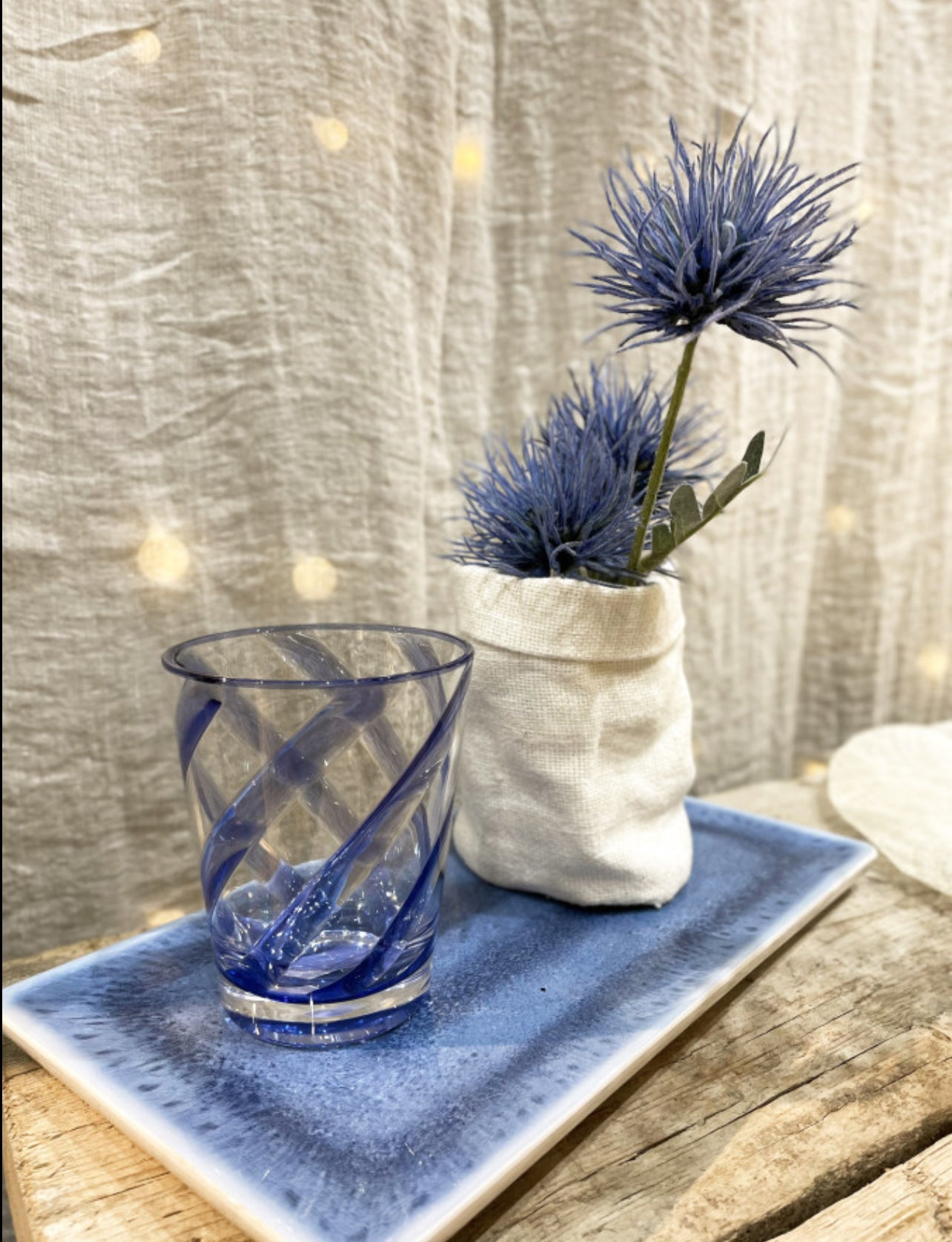 Bicchiere in Metacrilato con Spirale Blu Set 6pz