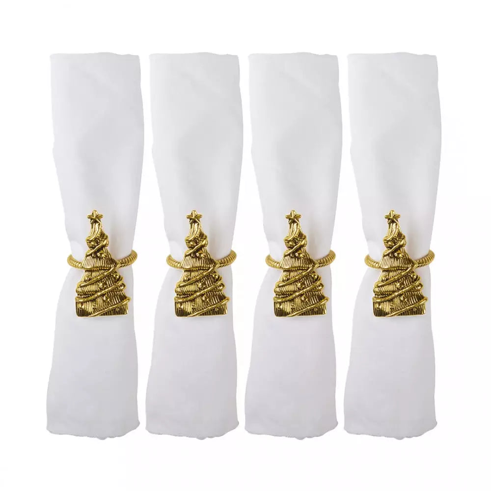 Portatovaglioli albero oro Set 4pz