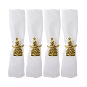 Portatovaglioli albero oro Set 4pz