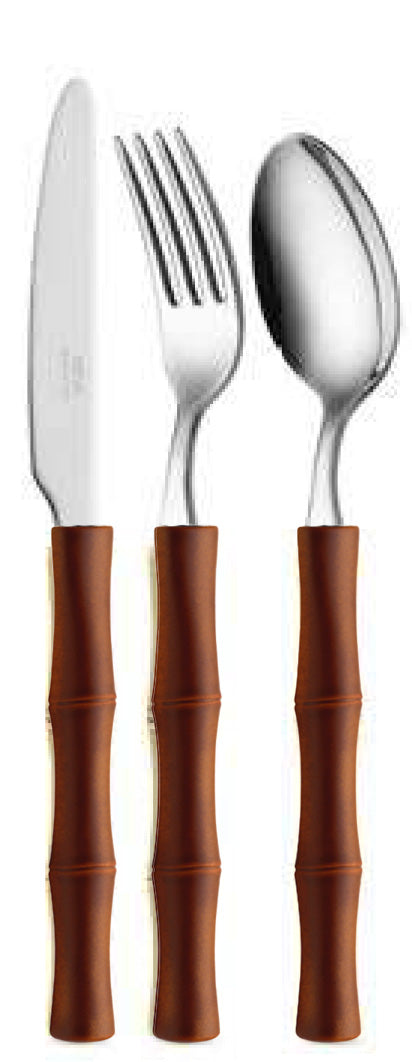 Posate Bamboo Marrone