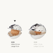 Schiaccianoci argentato a forma di Noce 12cm