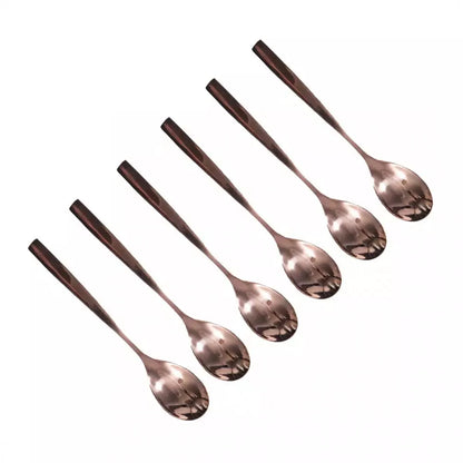 Cucchiaini oro rosa set 6pz