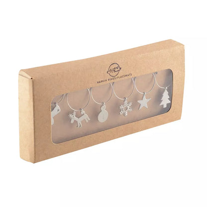 Segnabicchieri Natalizi Set 6pz