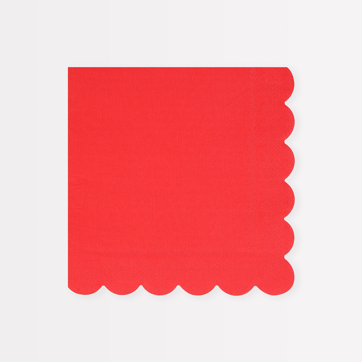 Tovaglioli grandi Rossi con smerlo (x 16)