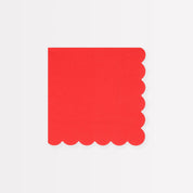 Tovaglioli piccoli Rossi con smerlo (x 16)