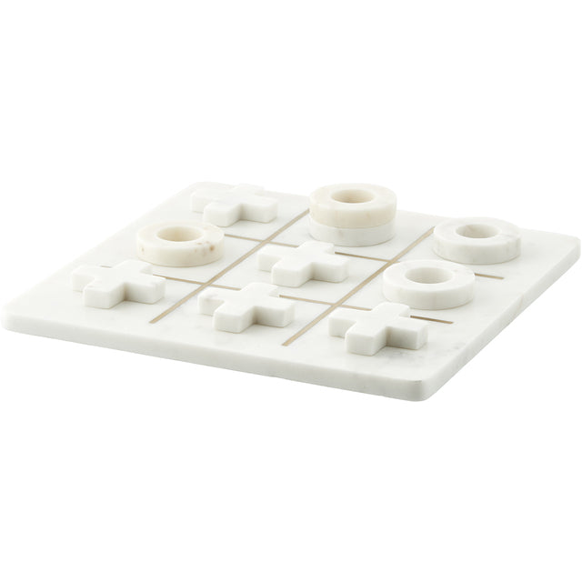Gioco del Tris in Marmo Bianco