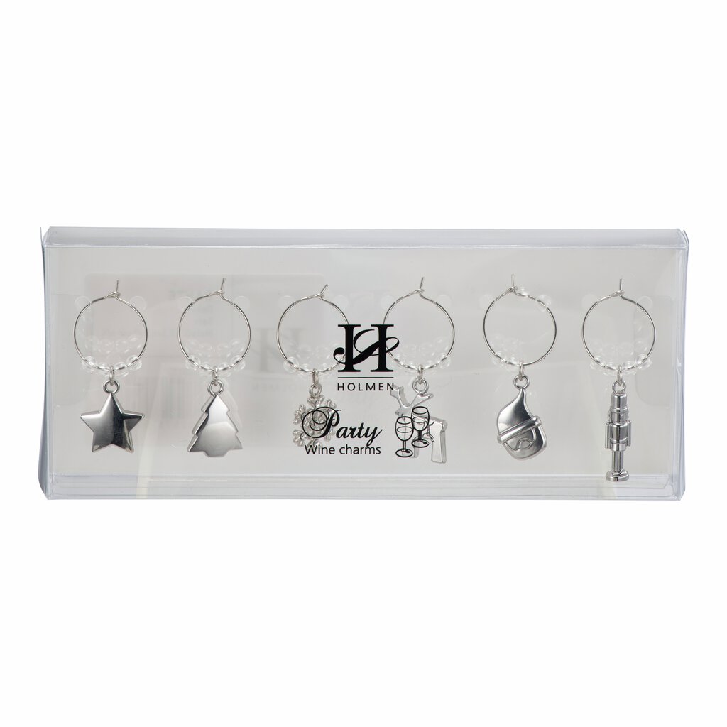 Segnabicchieri Natalizi Argento