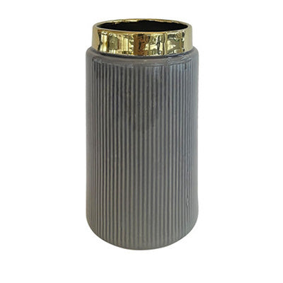 Vaso alto righe Grigio e Oro - A.Bi.Ci. Lab