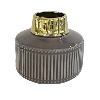 Vaso basso righe Viola e Oro - A.Bi.Ci. Lab