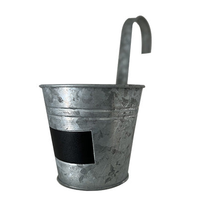 Vaso in ferro con gancio e lavagnetta piccolo - A.Bi.Ci. Lab