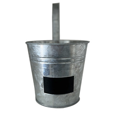 Vaso in ferro con gancio e lavagnetta medio - A.Bi.Ci. Lab