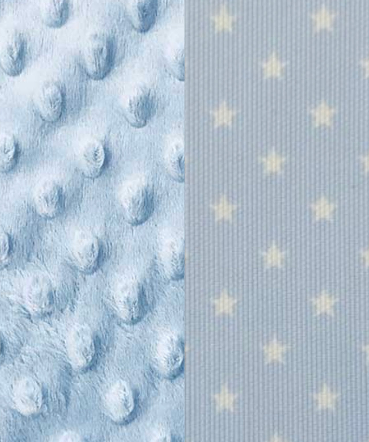 Coperta Azzurra con tessuto Minky personalizzata - A.Bi.Ci. Lab