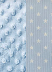 Coperta Azzurra con tessuto Minky personalizzata - A.Bi.Ci. Lab